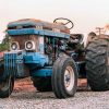 Blue Ford Tractor