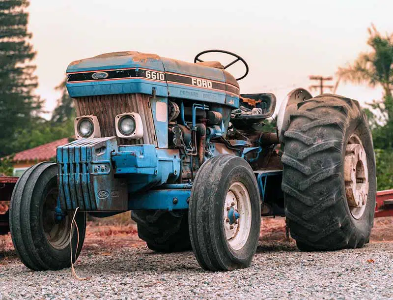 Blue Ford Tractor