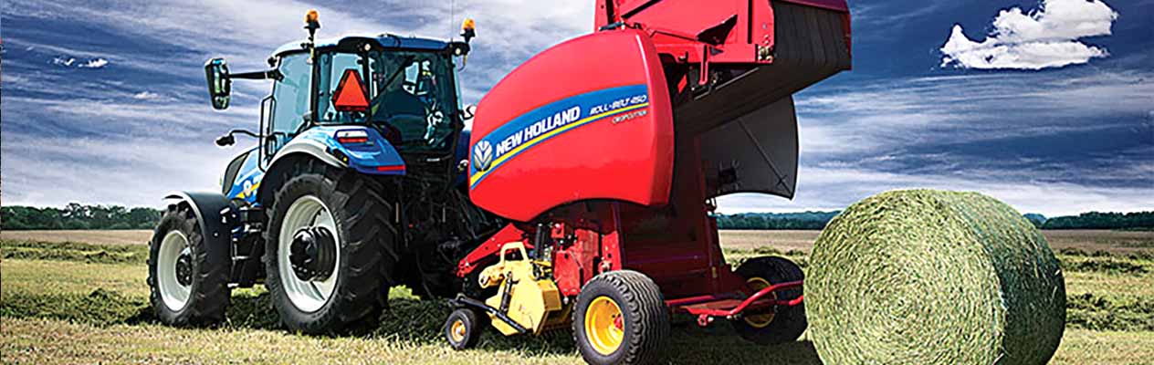 Hay Equipment Header - New Holland Tractor and Baler