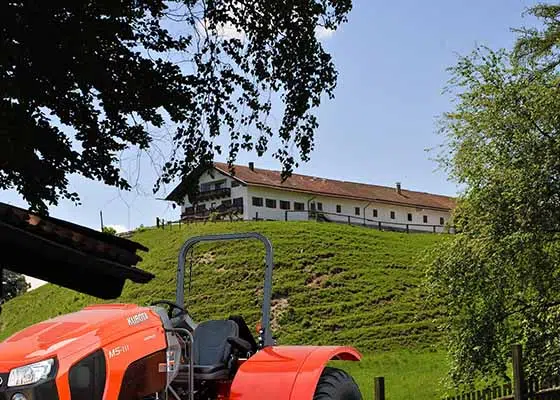 Kubota M5 Tractor near poultry house