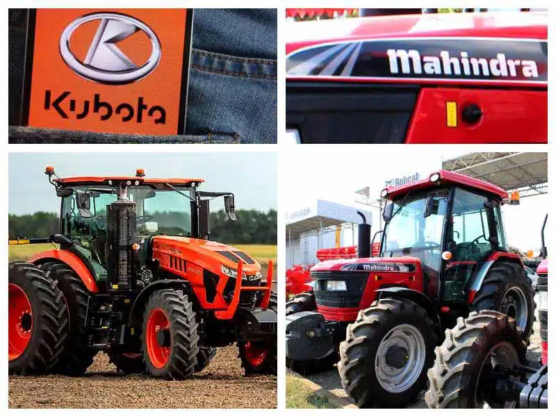 Kubota vs. Mahindra Tractor Collage