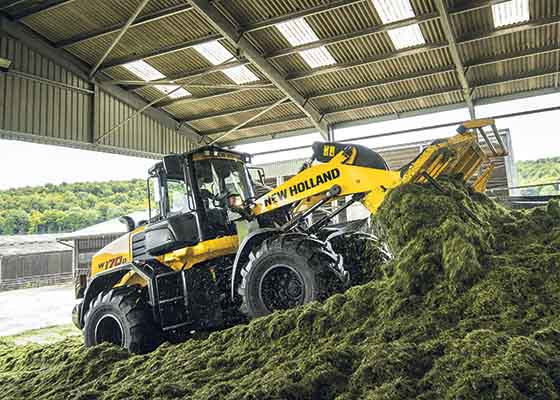 New Holland Skid Steer in House