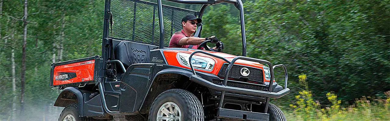 Man Driving Kubota UTV