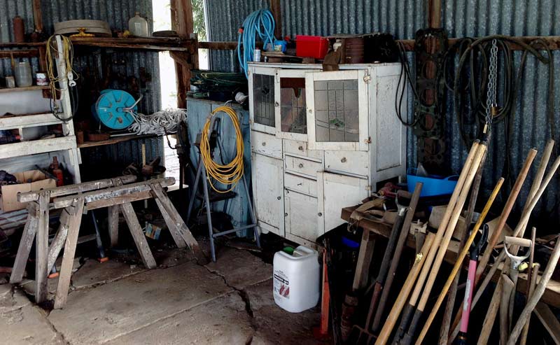 Lots of Tools, Sawhorses, in Shed