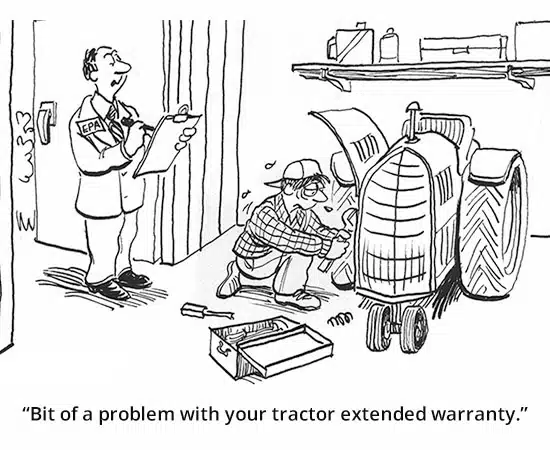 Problem with your tractor extended warranty - Comic